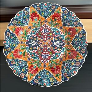 Handcrafted Multicolor Ceramic Plate